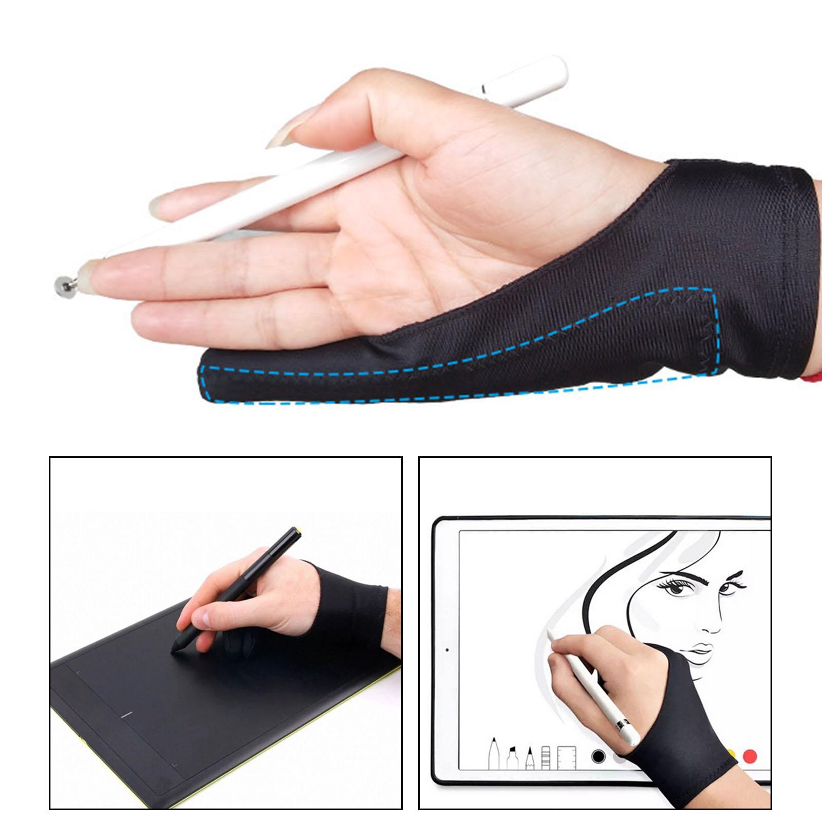قفاز فني بفتحتين للأصابع للاست - مراجعة Drawing Glove Artist وسعره